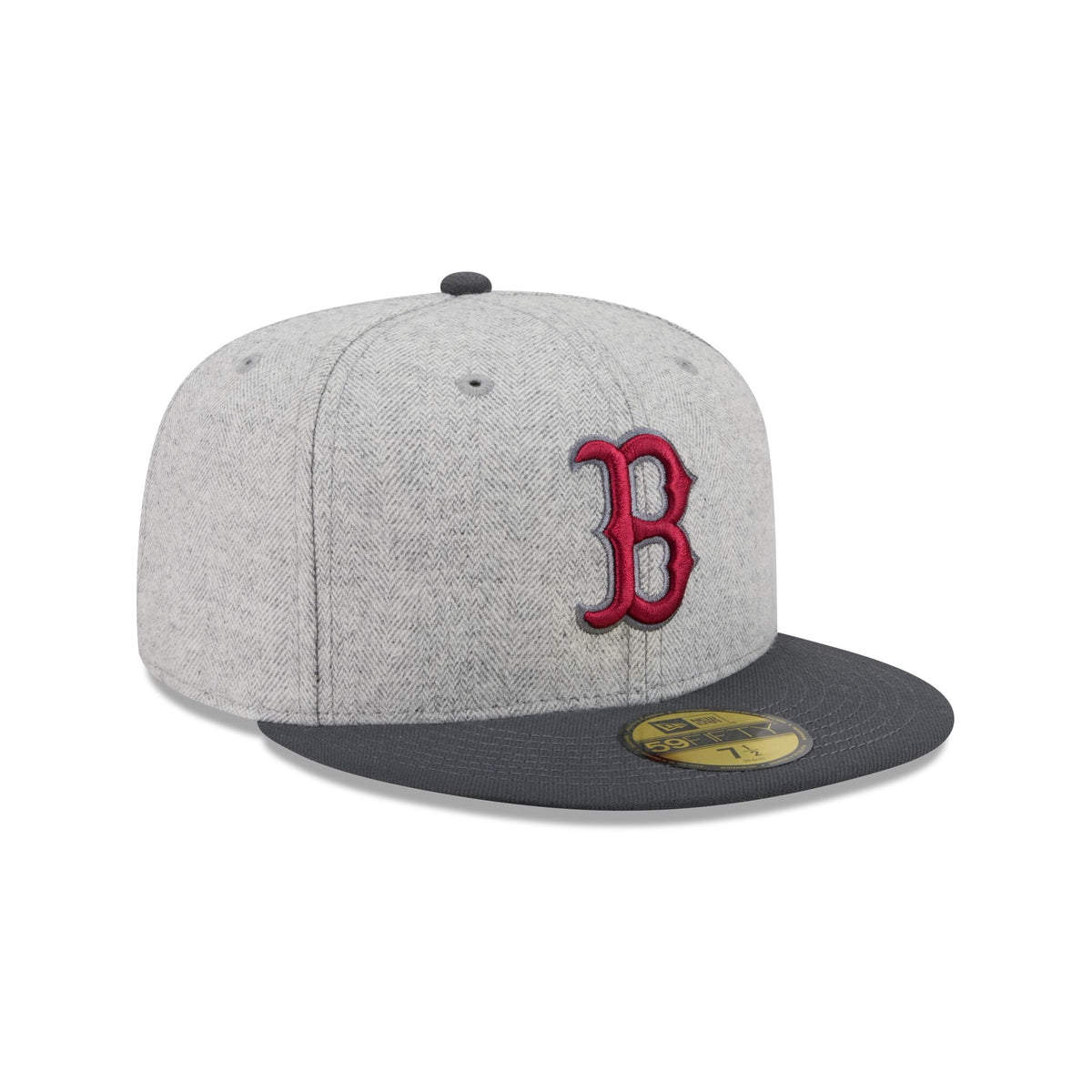Boston Red Sox Gray Herringbone 59FIFTY Fitted Hat