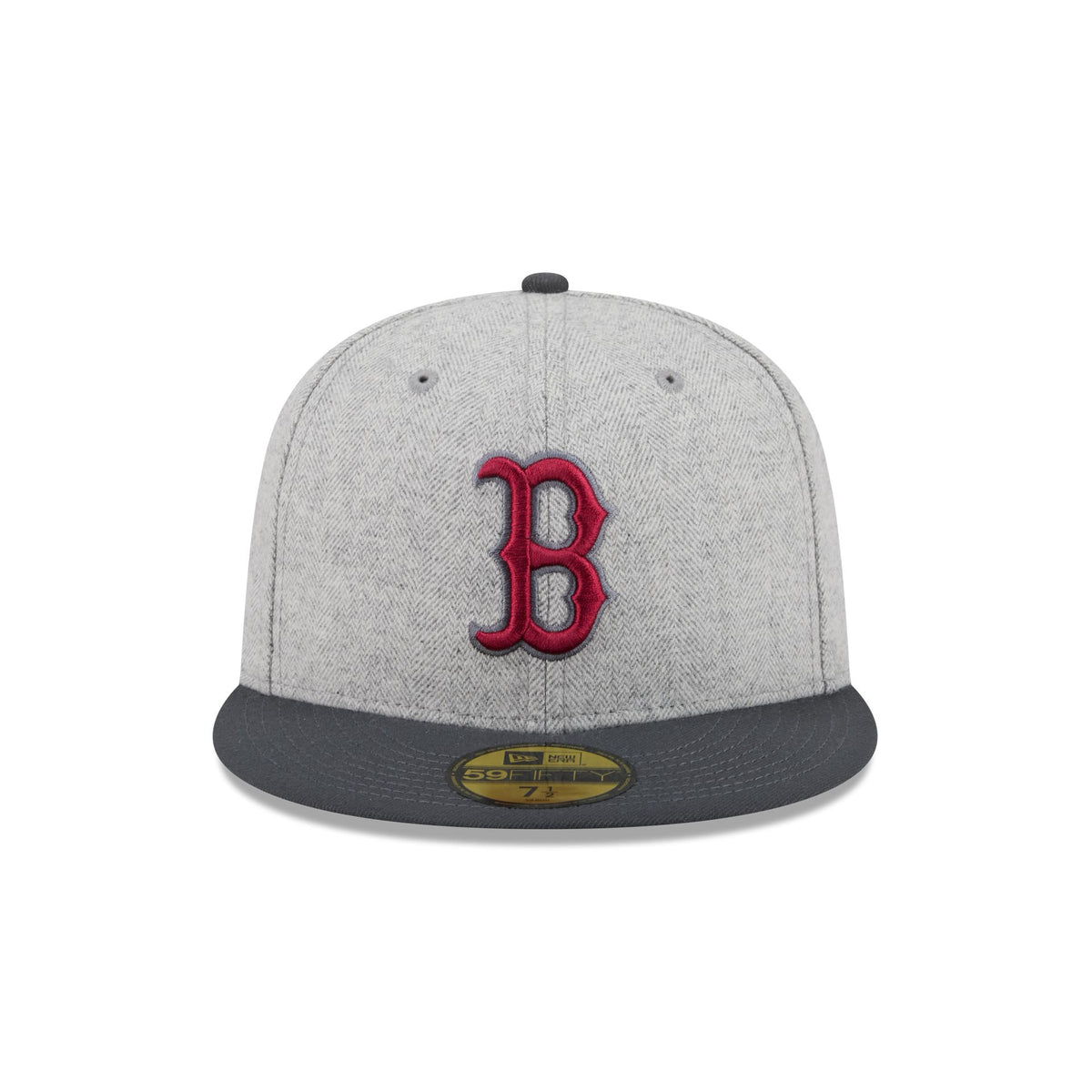 Boston Red Sox Gray Herringbone 59FIFTY Fitted Hat