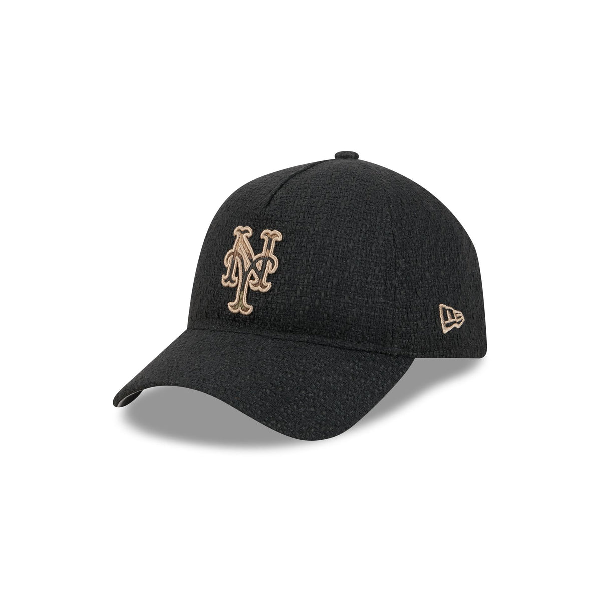 New York Mets Camo Logo Boucle 9FORTY A-Frame Unstructured Snapback Hat