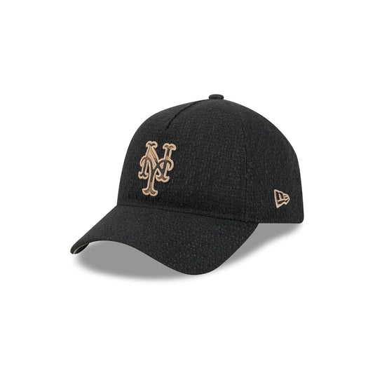 New York Mets Camo Logo Boucle 9FORTY A-Frame Unstructured Snapback Hat