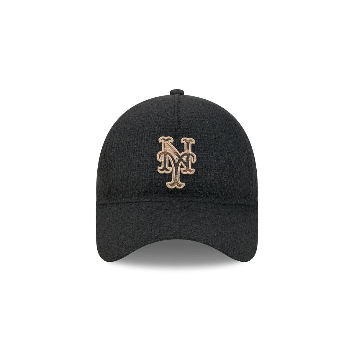 New York Mets Camo Logo Boucle 9FORTY A-Frame Unstructured Snapback Hat