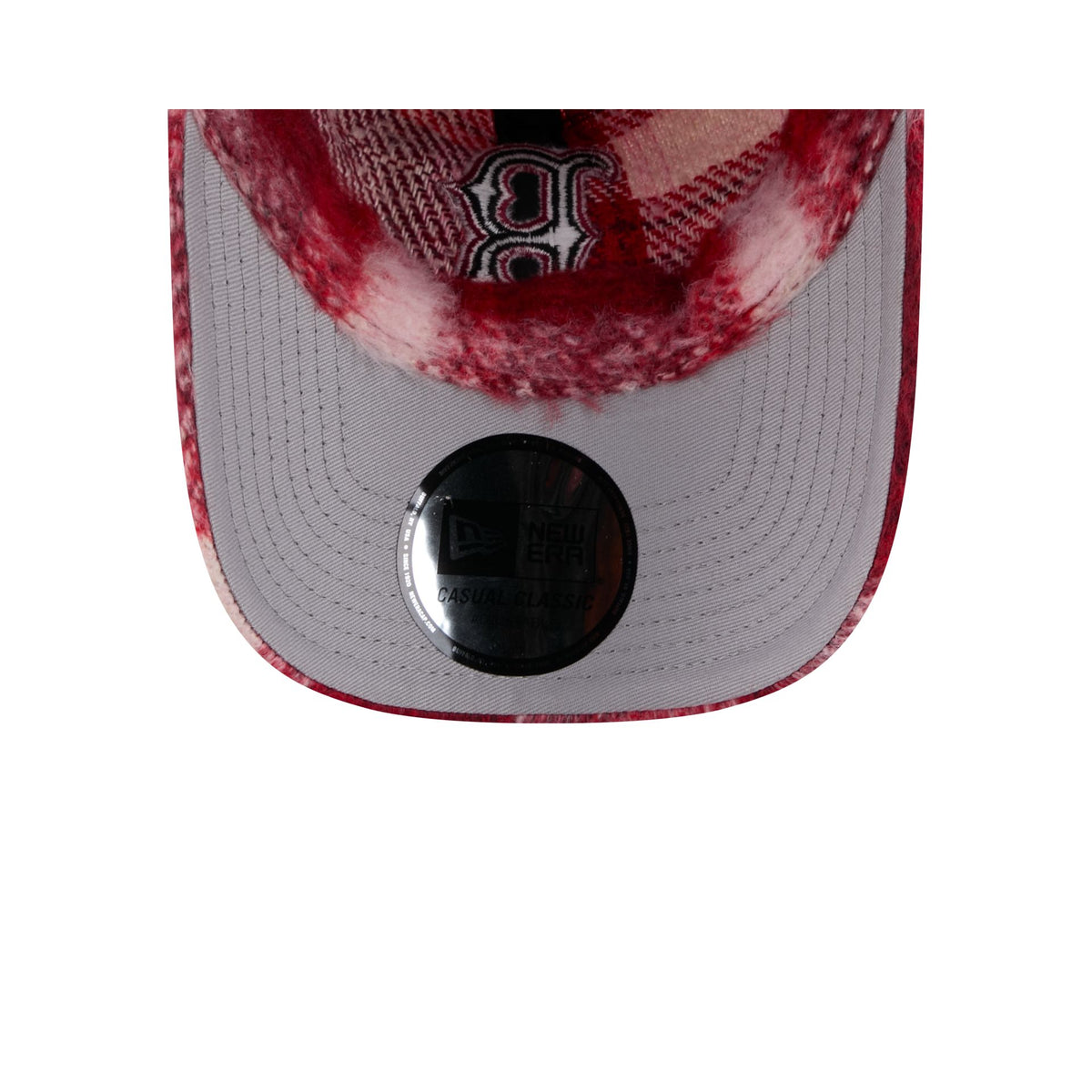 Boston Red Sox Brushed Plaid Casual Classic Adjustable