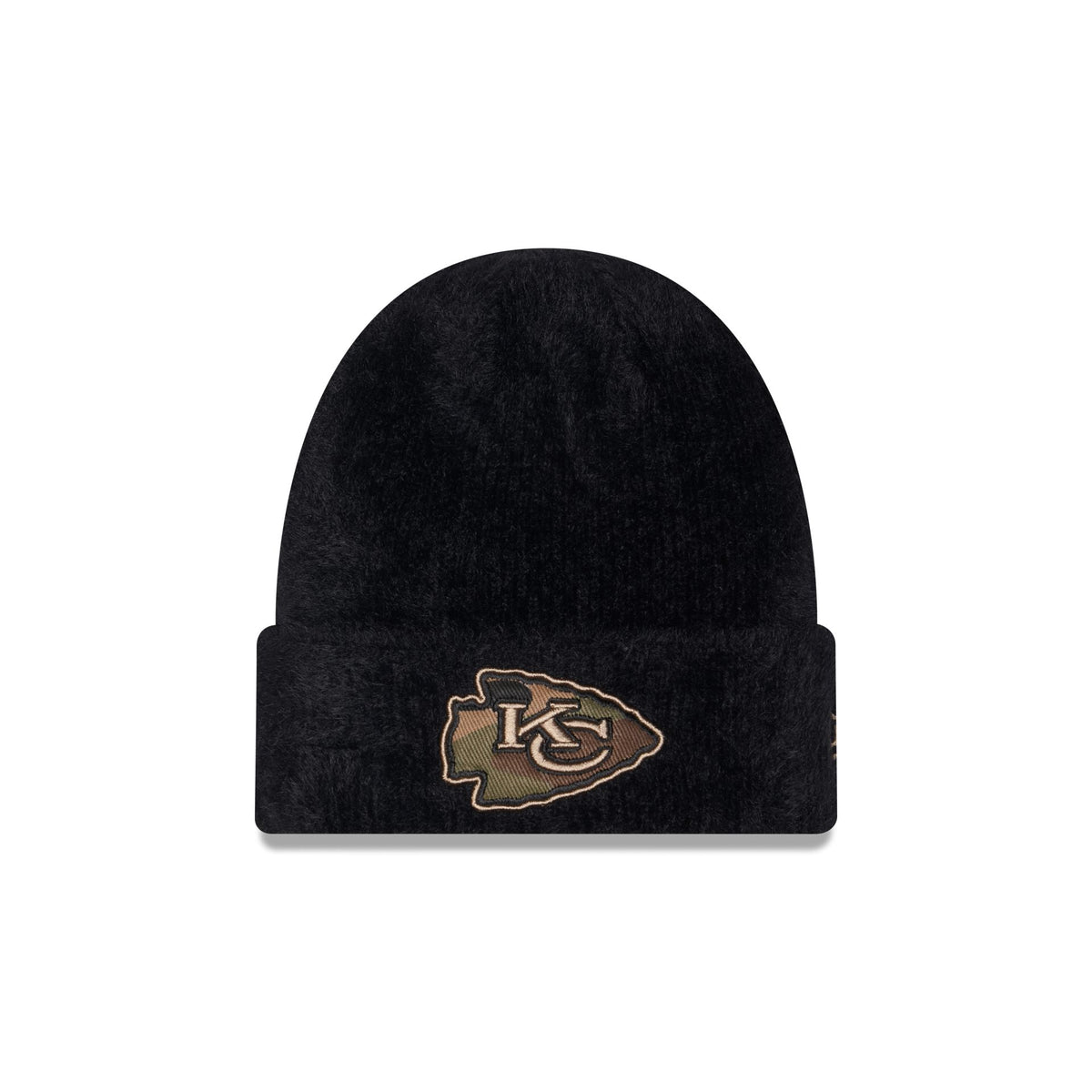 Kansas City Chiefs Camo Logo Fuzzy Cuff Knit Beanie Hat