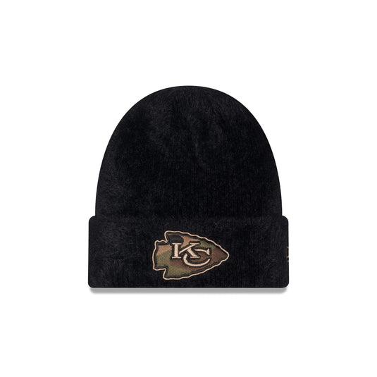 Kansas City Chiefs Camo Logo Fuzzy Cuff Knit Beanie Hat