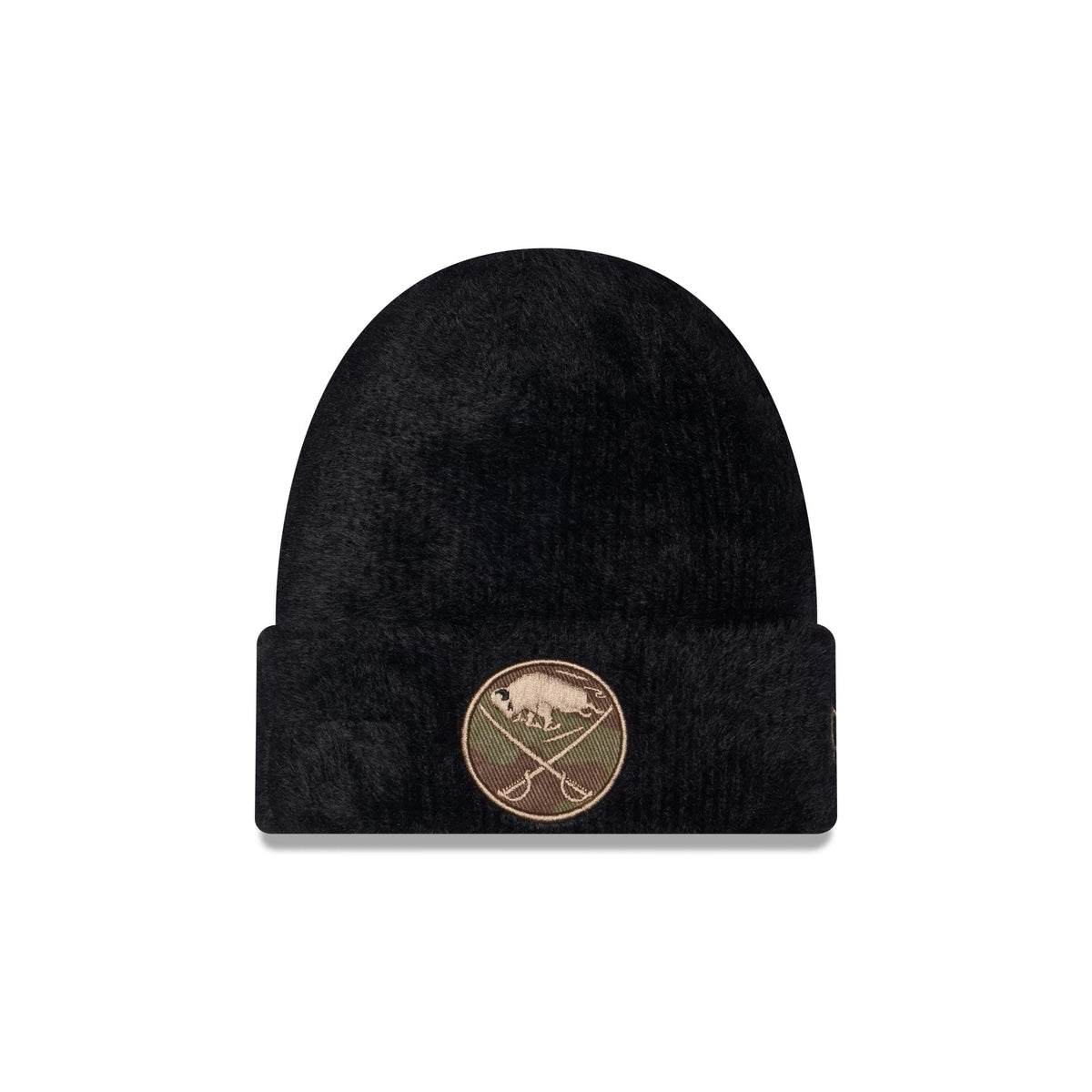 Buffalo Sabres Camo Logo Fuzzy Cuff Knit Beanie Hat
