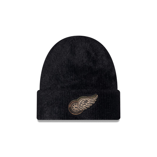 Detroit Red Wings Camo Logo Fuzzy Cuff Knit Beanie Hat