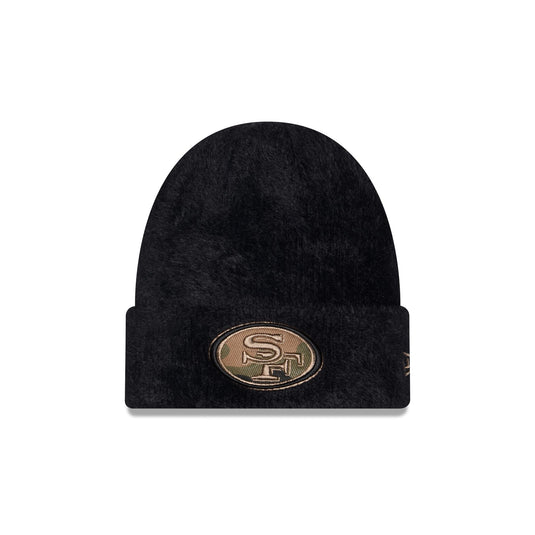 San Francisco 49ers Camo Logo Fuzzy Cuff Knit Beanie Hat