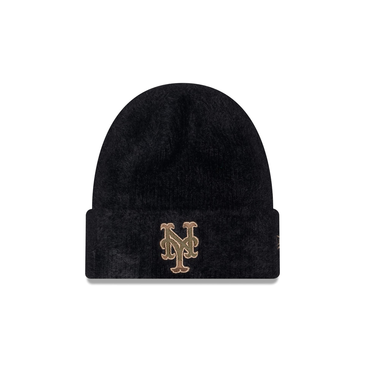 New York Mets Camo Logo Fuzzy Cuff Knit Beanie Hat