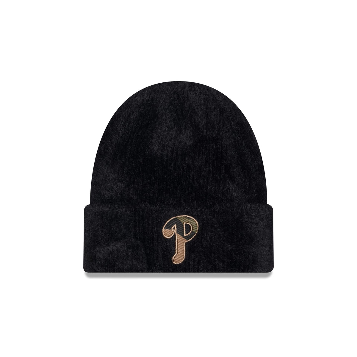 Philadelphia Phillies Camo Logo Fuzzy Cuff Knit Beanie Hat