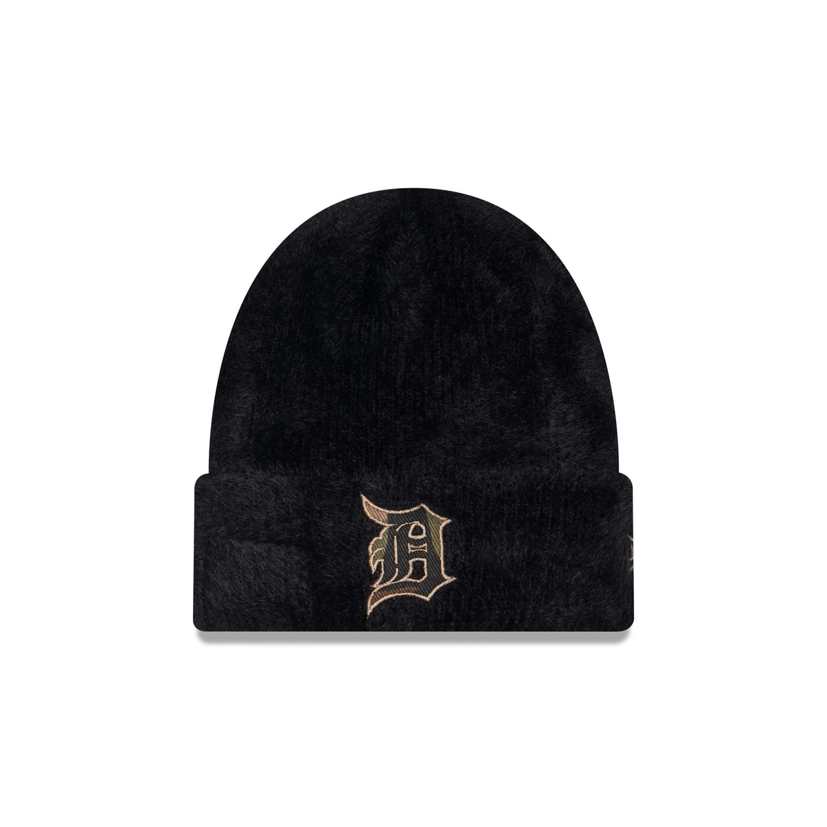 Detroit Tigers Camo Logo Fuzzy Cuff Knit Beanie Hat