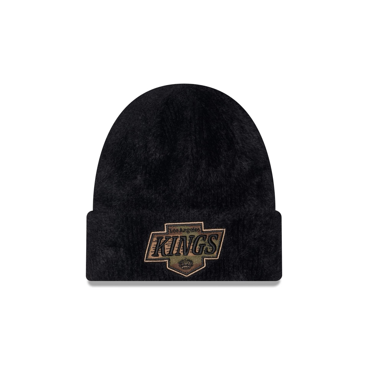 Los Angeles Kings Camo Logo Fuzzy Cuff Knit Beanie Hat