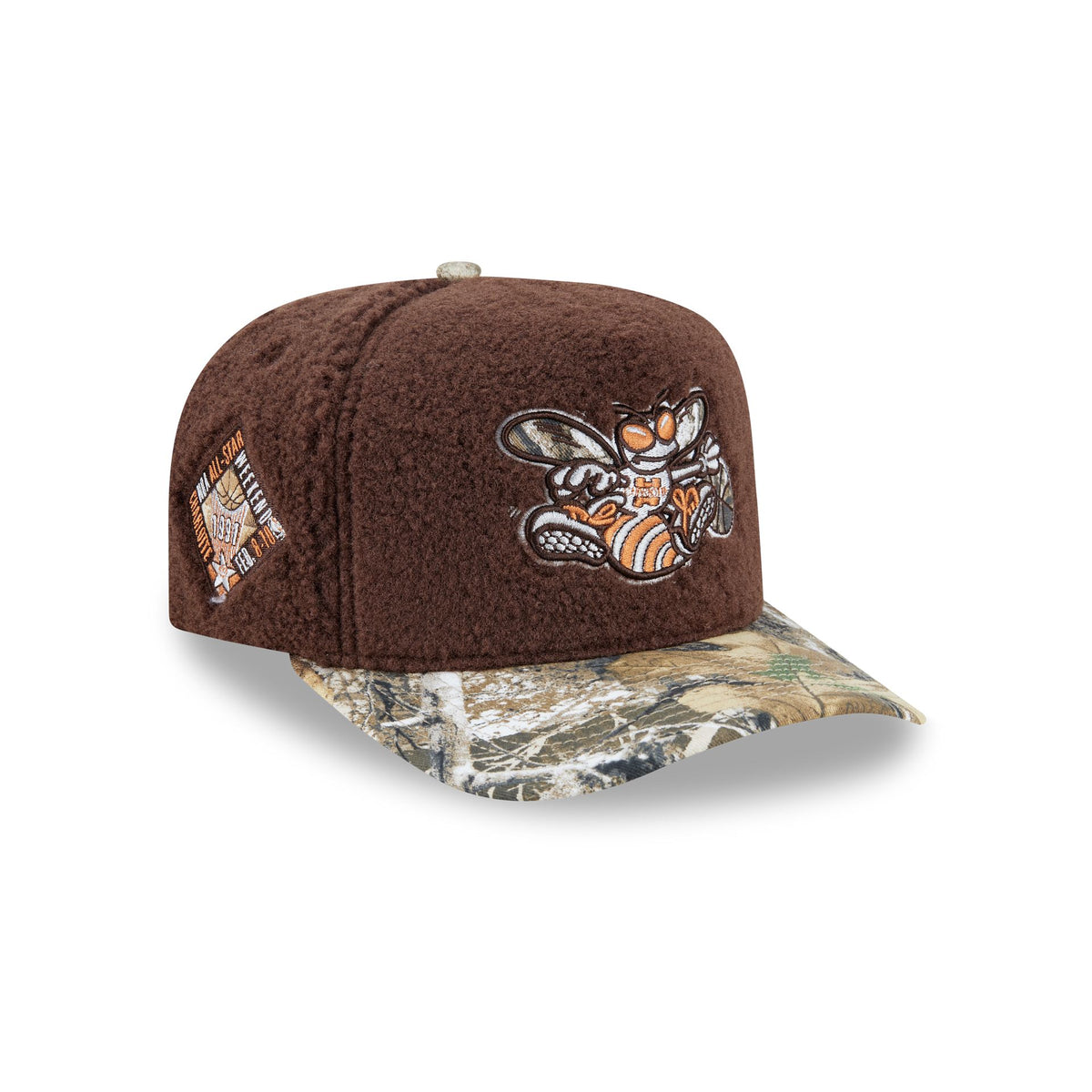 Just Caps Hardwood Classics Realtree Camo Charlotte Hornets 59FIFTY A-Frame Fitted Hat
