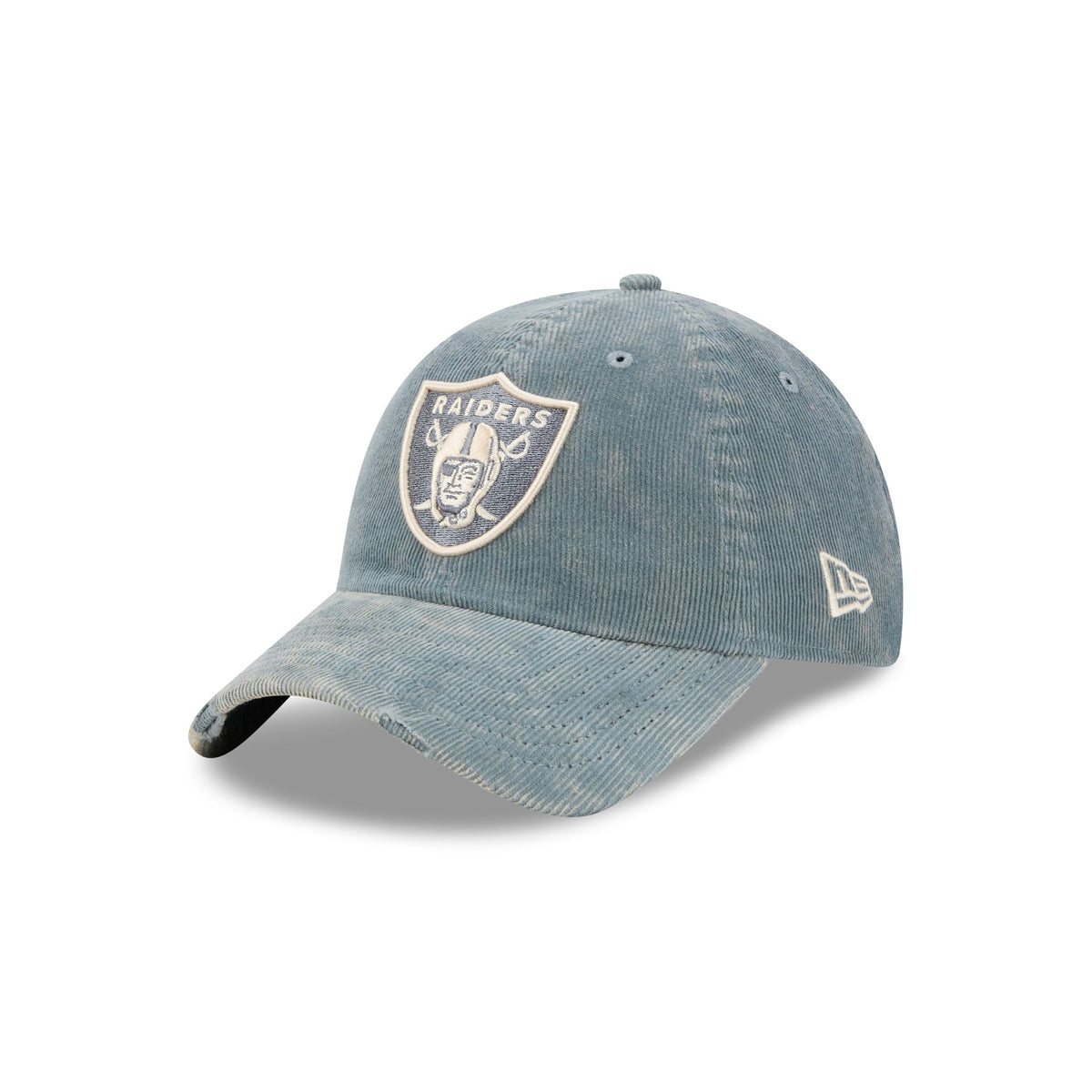Las Vegas Raiders Washed Slate Blue Corduroy Casual Classic Adjustable Hat