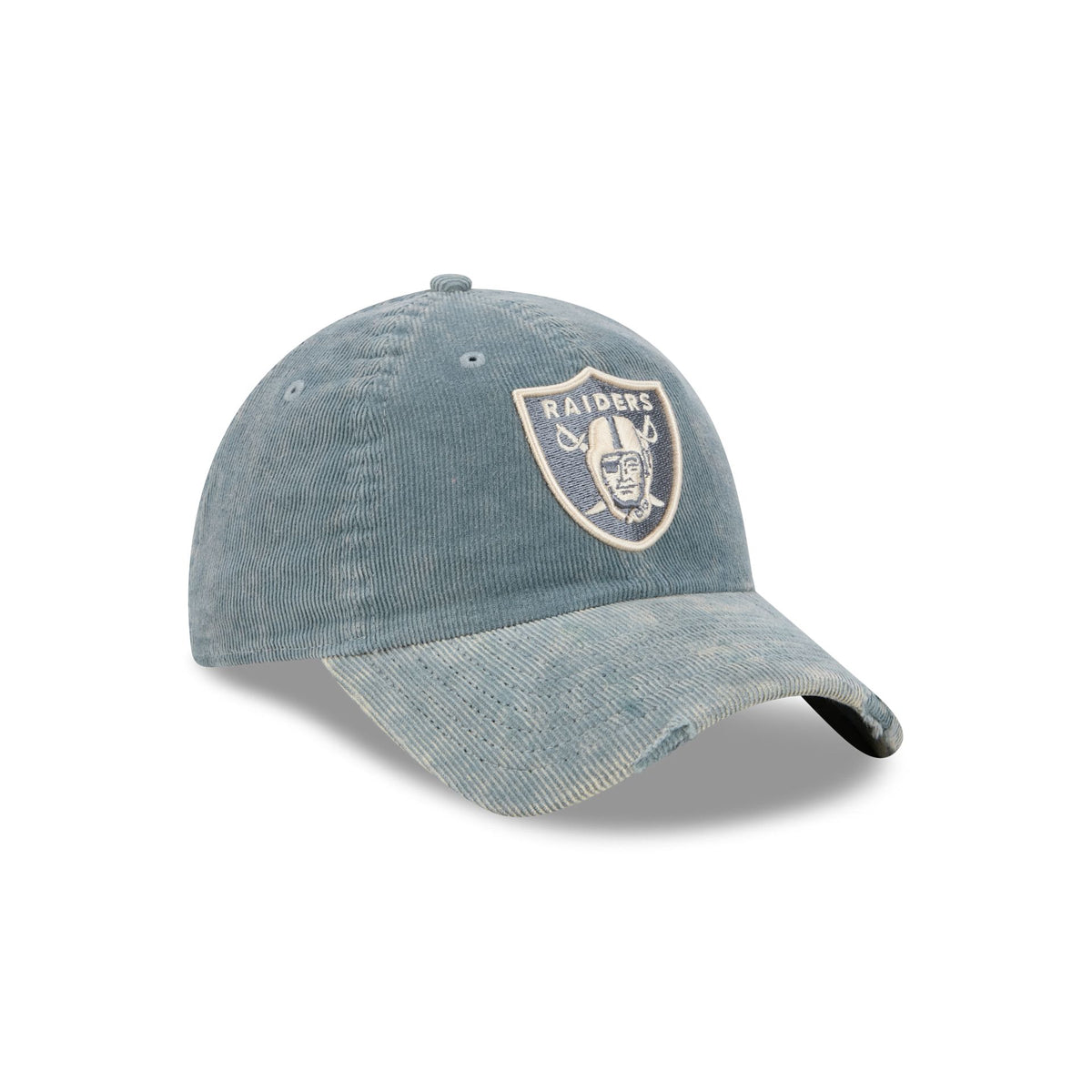Las Vegas Raiders Washed Slate Blue Corduroy Casual Classic Adjustable Hat
