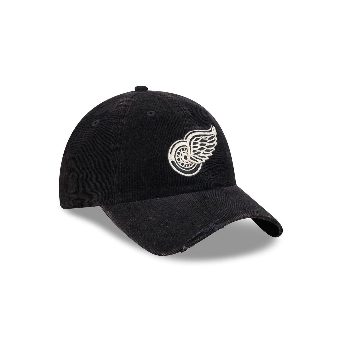 Detroit Red Wings Washed Black Corduroy Casual Classic Adjustable Hat