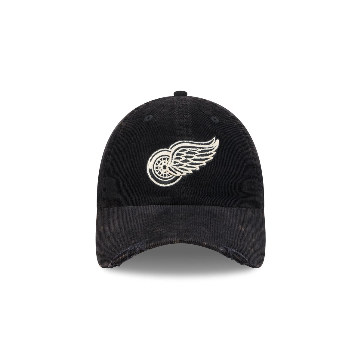 Detroit Red Wings Washed Black Corduroy Casual Classic Adjustable Hat