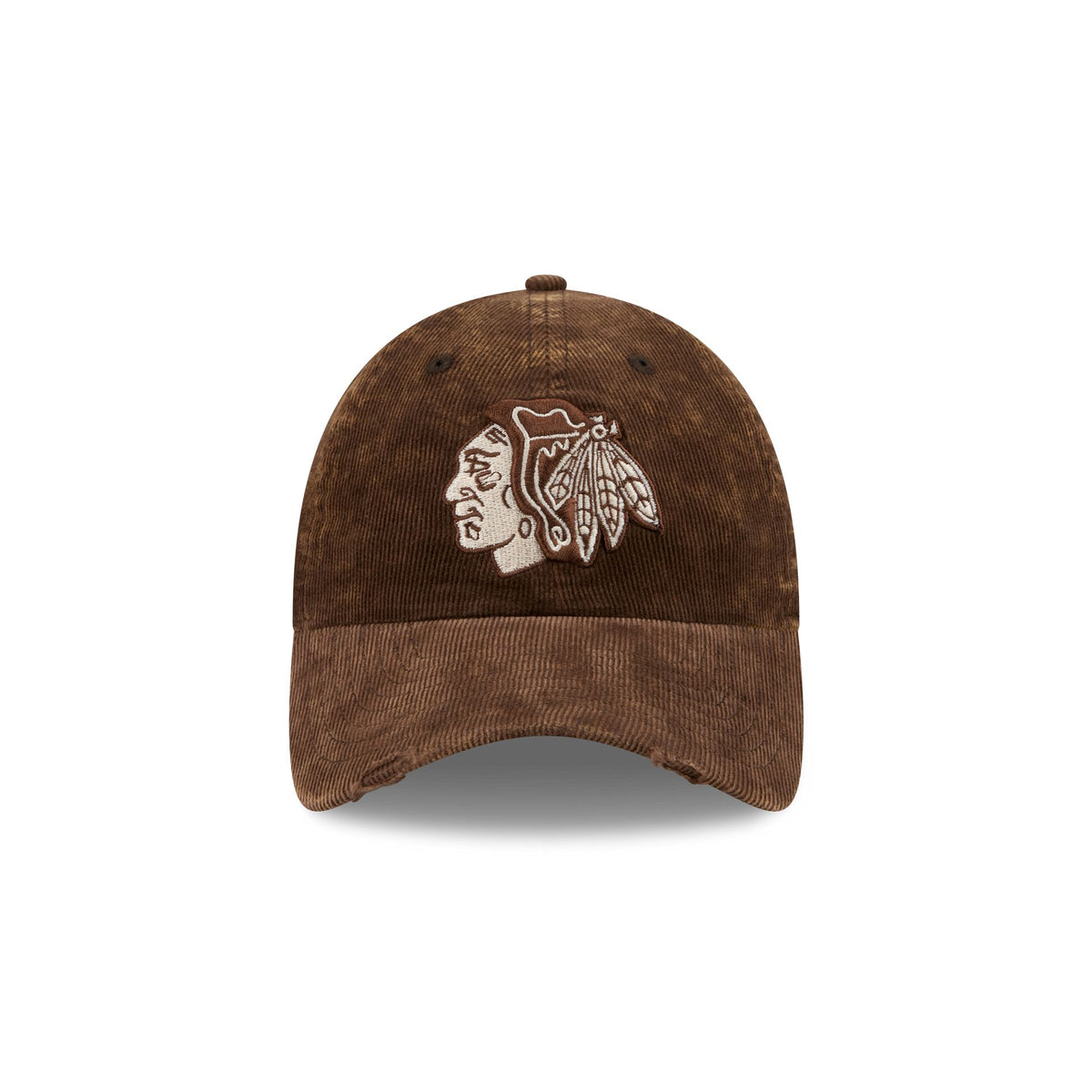 Chicago Blackhawks Washed Walnut Corduroy Casual Classic Adjustable Hat