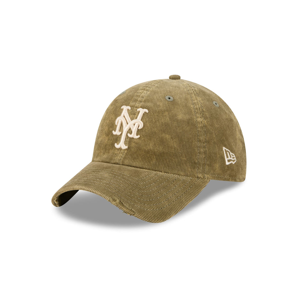 New York Mets Washed New Olive Corduroy Casual Classic Adjustable Hat