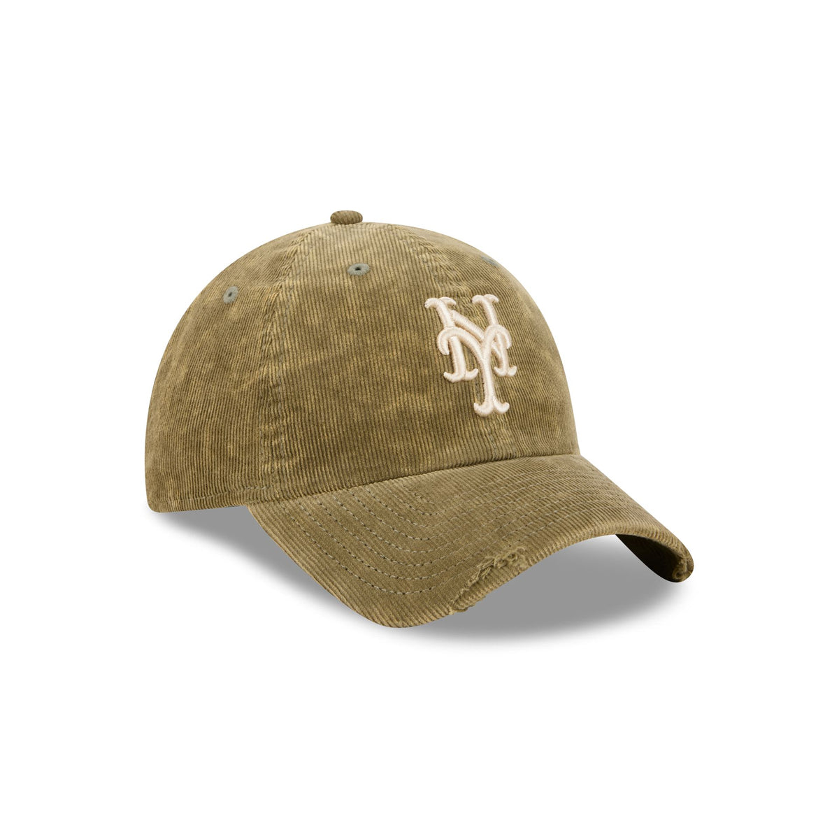 New York Mets Washed New Olive Corduroy Casual Classic Adjustable Hat