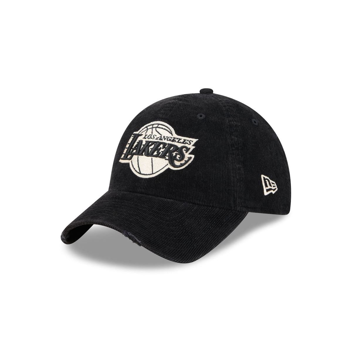 Los Angeles Lakers Washed Black Corduroy Casual Classic Adjustable Hat