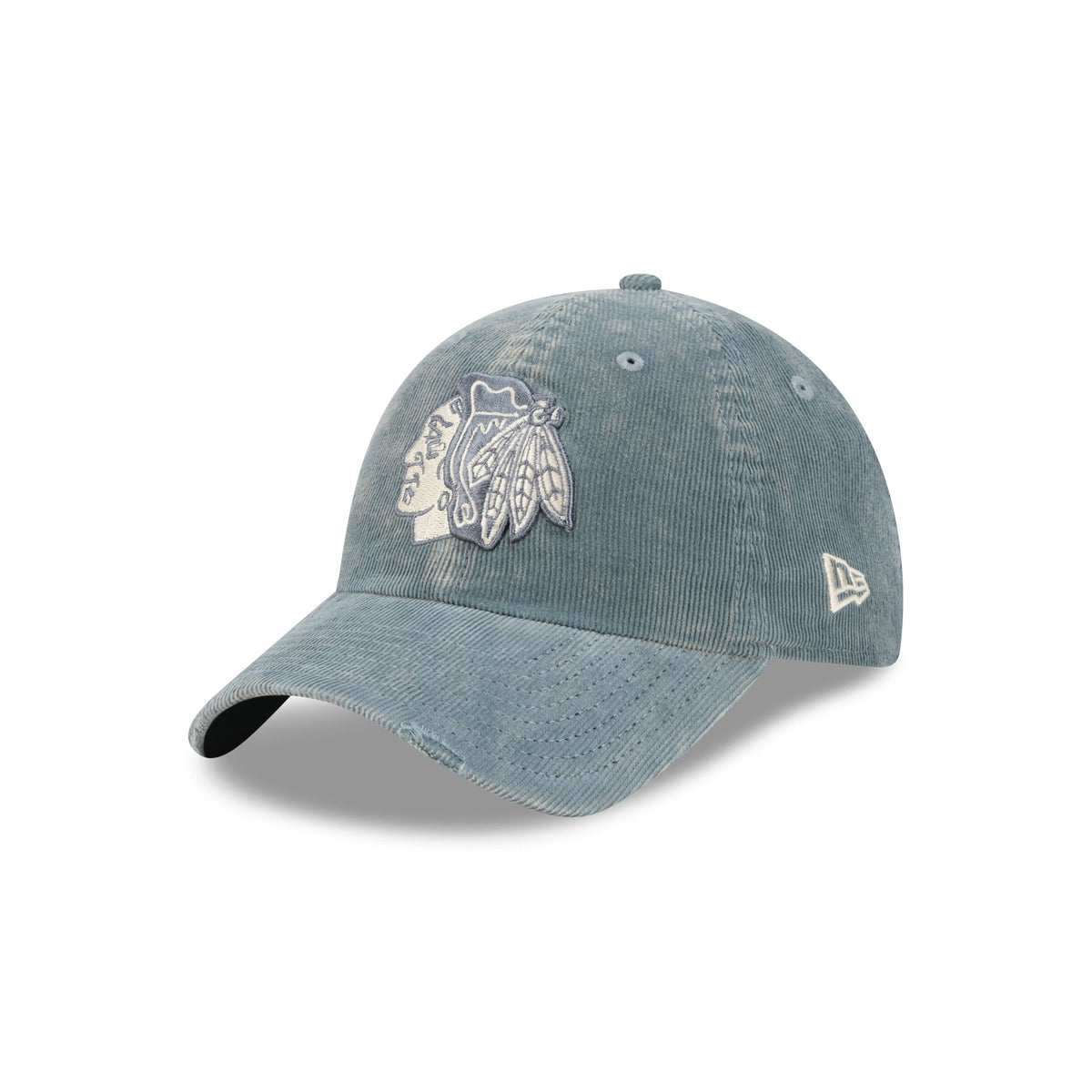 Chicago Blackhawks Washed Slate Blue Corduroy Casual Classic Adjustable Hat