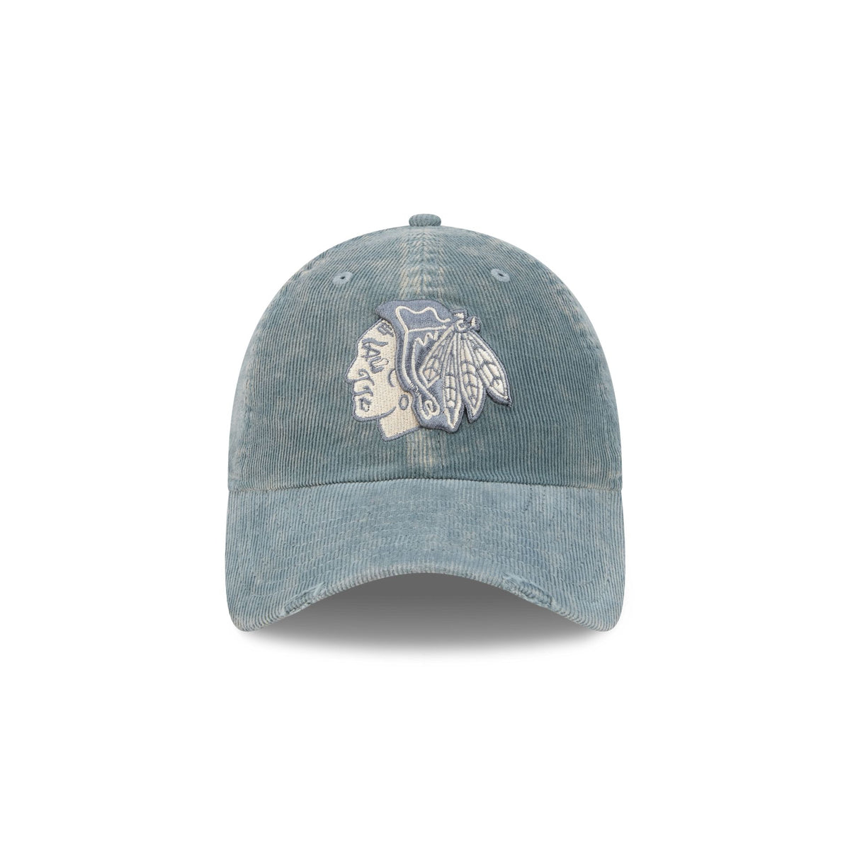 Chicago Blackhawks Washed Slate Blue Corduroy Casual Classic Adjustable Hat