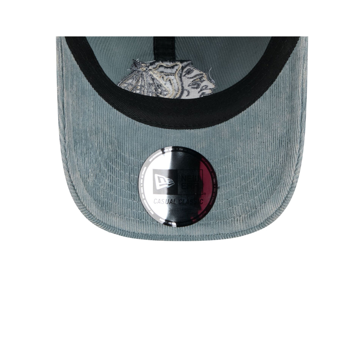 Chicago Blackhawks Washed Slate Blue Corduroy Casual Classic Adjustable Hat