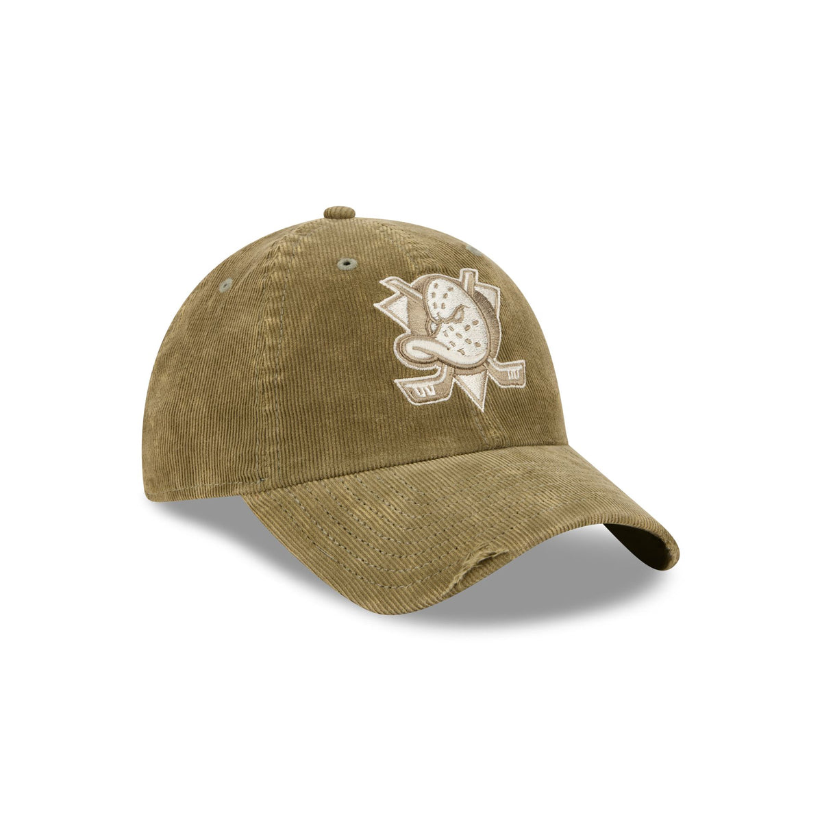 Anaheim Ducks Washed New Olive Corduroy Casual Classic Adjustable Hat