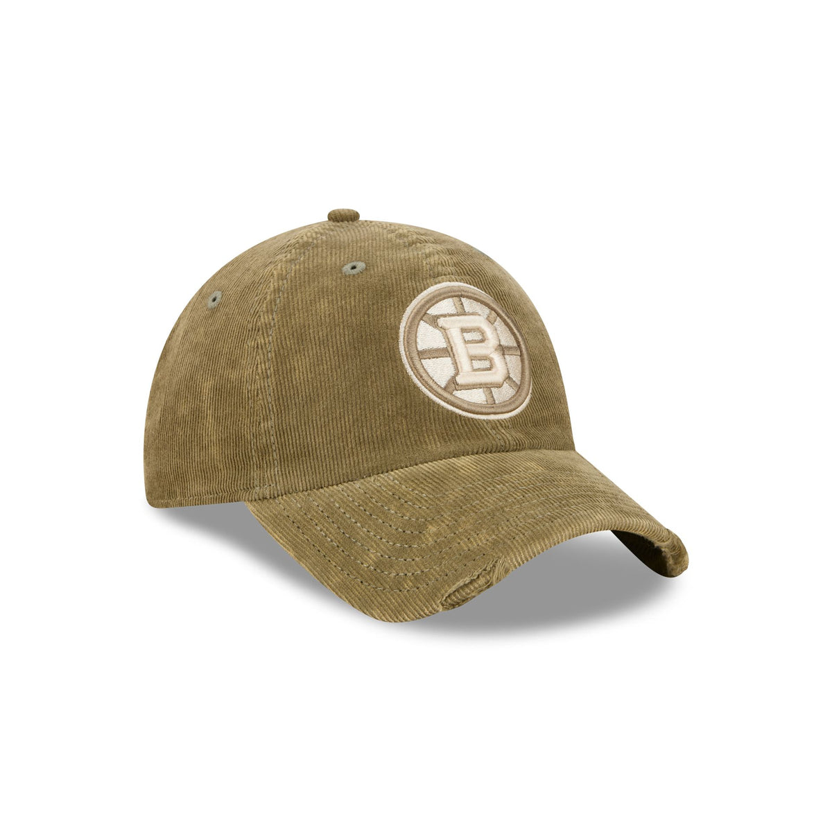 Boston Bruins Washed New Olive Corduroy Casual Classic Adjustable Hat