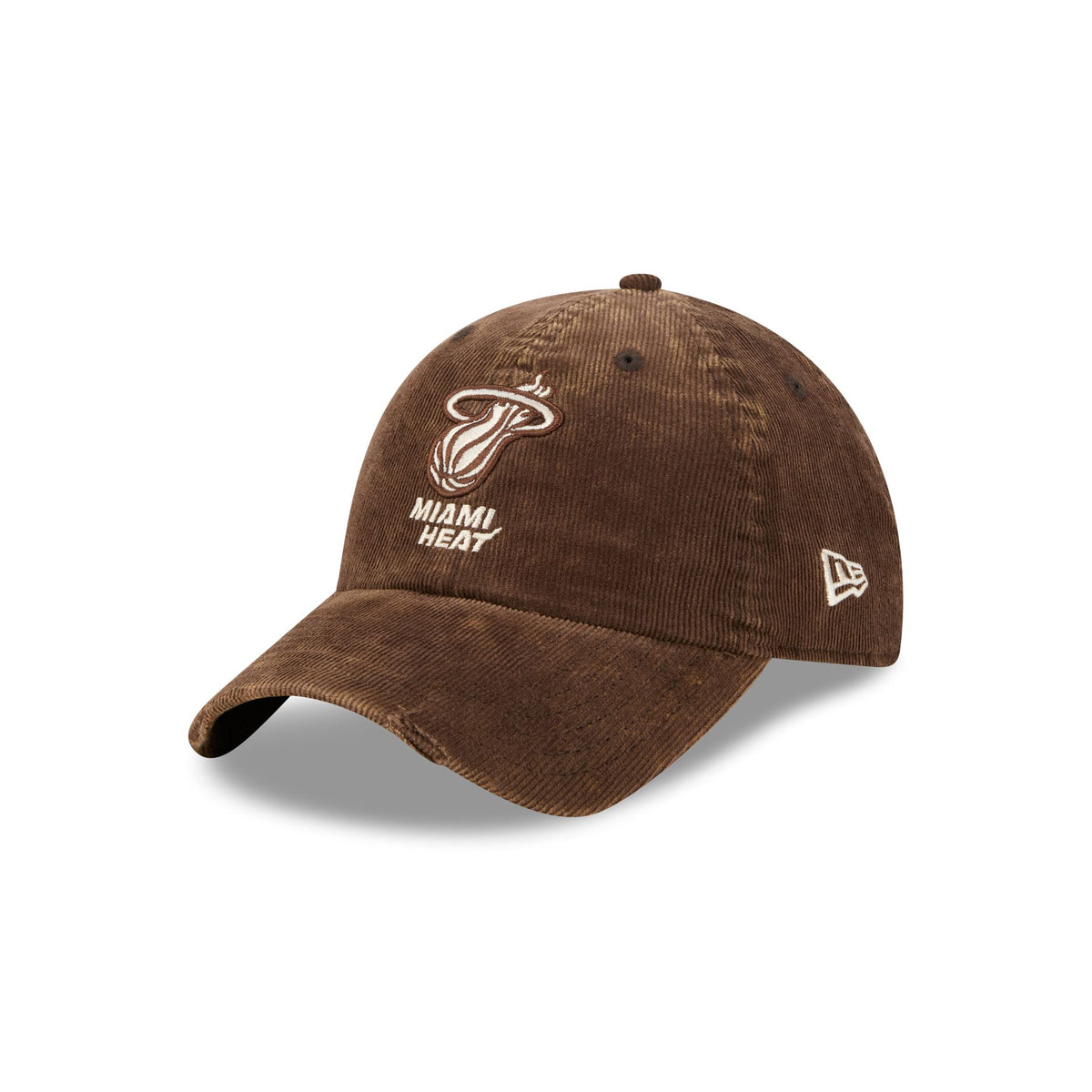 Miami Heat Washed Walnut Corduroy Casual Classic Adjustable Hat