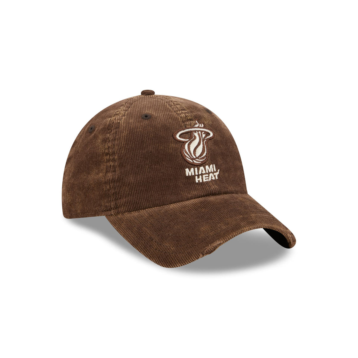 Miami Heat Washed Walnut Corduroy Casual Classic Adjustable Hat