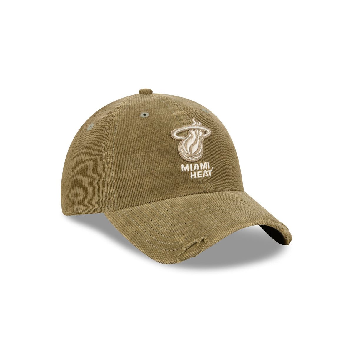 Miami Heat Washed New Olive Corduroy Casual Classic Adjustable Hat