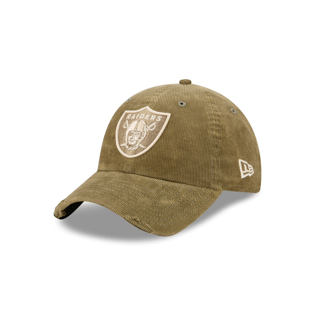 Las Vegas Raiders Washed New Olive Corduroy Casual Classic Adjustable Hat