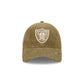 Las Vegas Raiders Washed New Olive Corduroy Casual Classic Adjustable Hat