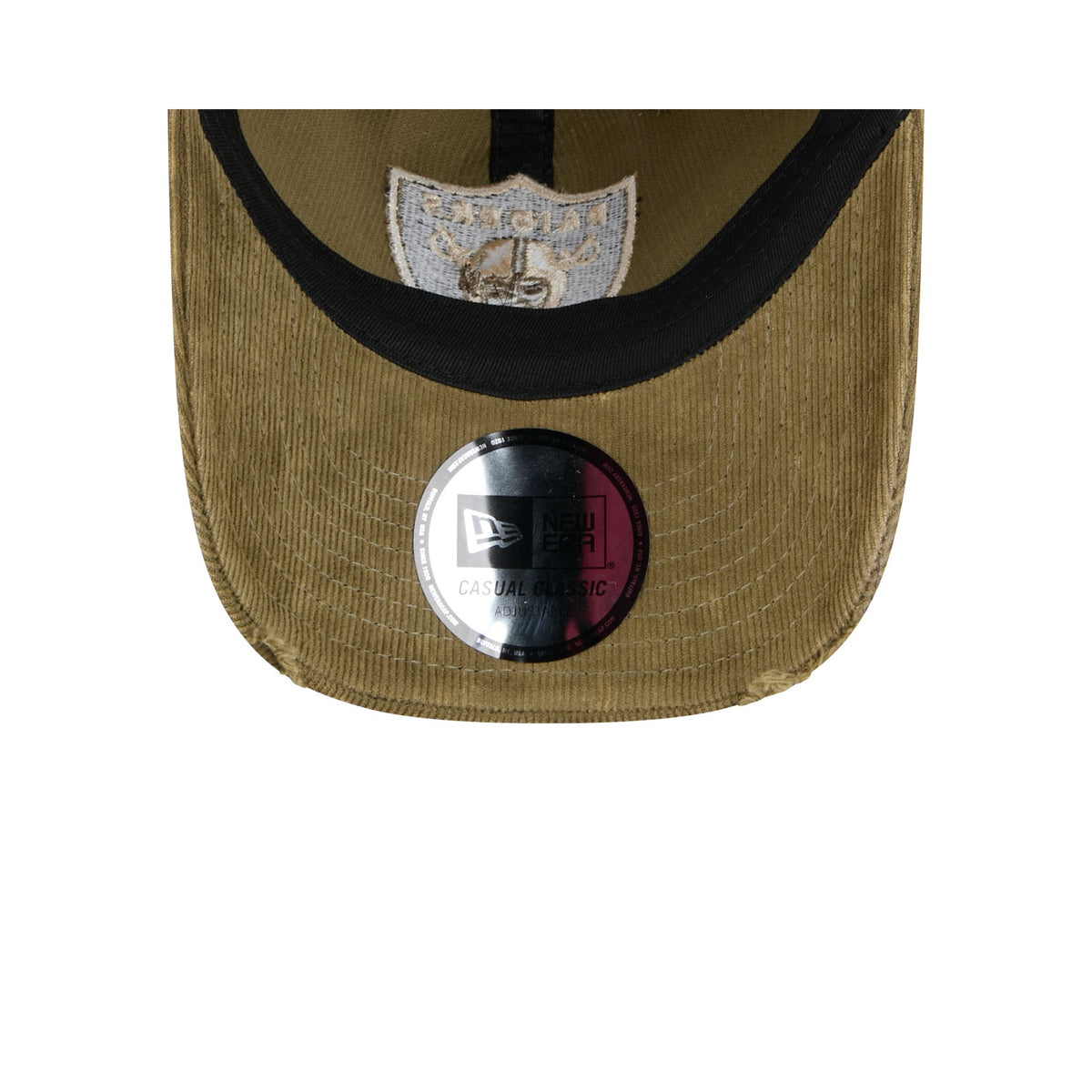 Las Vegas Raiders Washed New Olive Corduroy Casual Classic Adjustable Hat