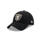 Las Vegas Raiders Washed Black Corduroy Casual Classic Adjustable Hat
