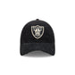 Las Vegas Raiders Washed Black Corduroy Casual Classic Adjustable Hat