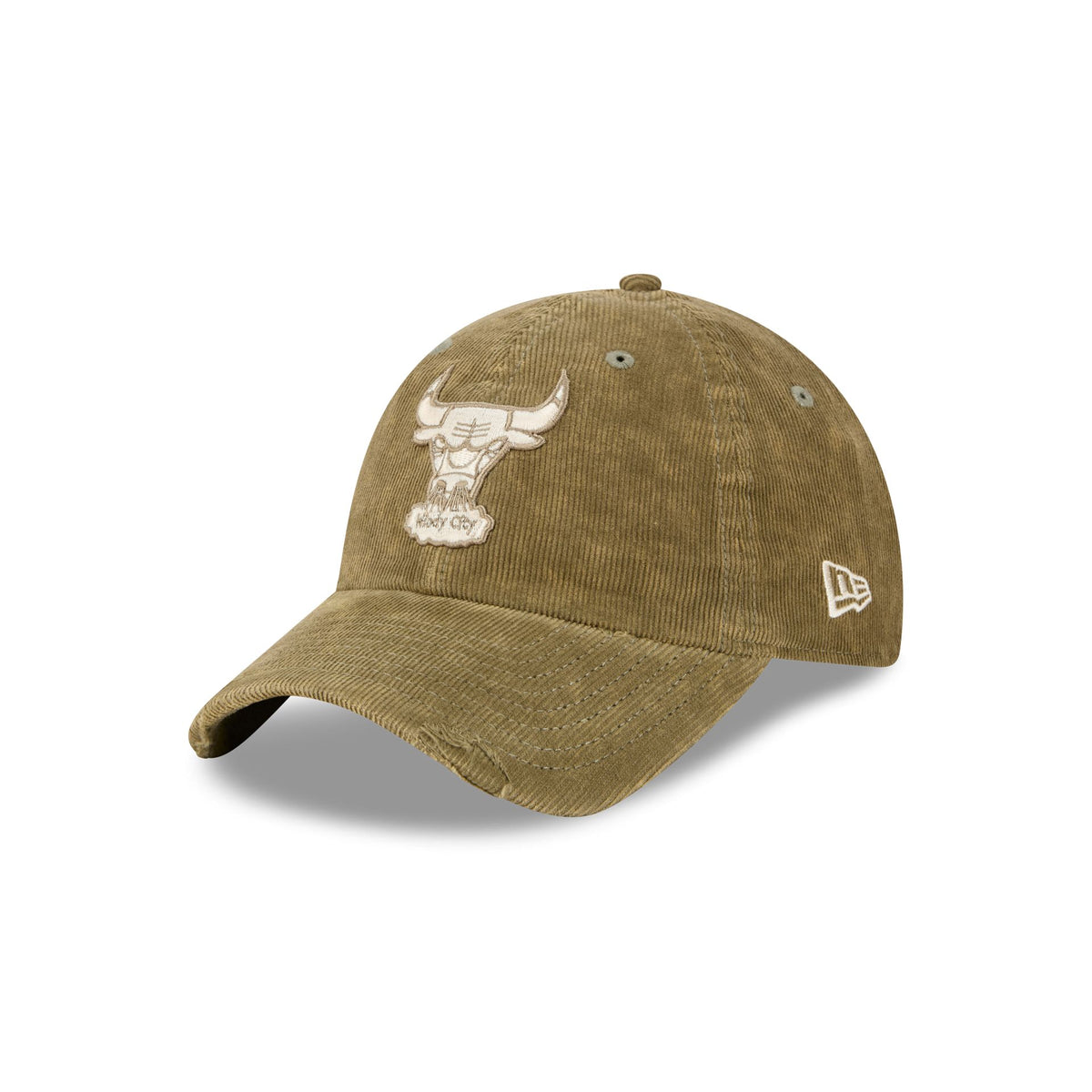 Chicago Bulls Washed New Olive Corduroy Casual Classic Adjustable Hat