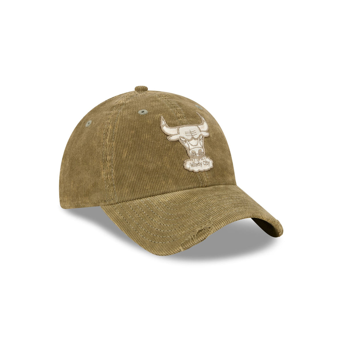 Chicago Bulls Washed New Olive Corduroy Casual Classic Adjustable Hat