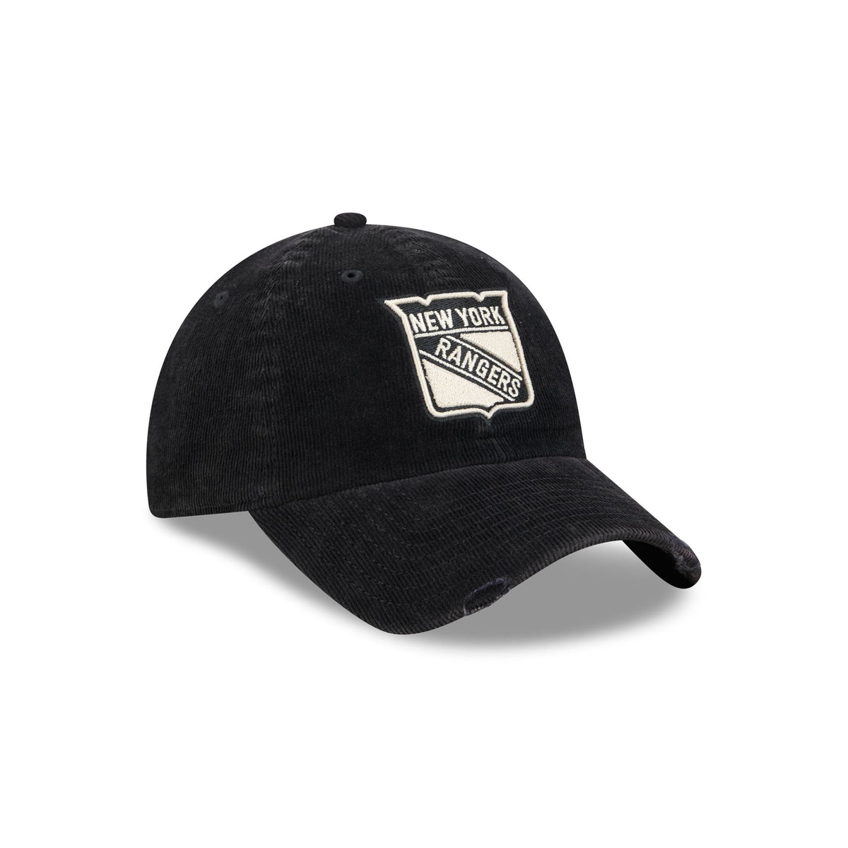 New York Rangers Washed Black Corduroy Casual Classic Adjustable Hat