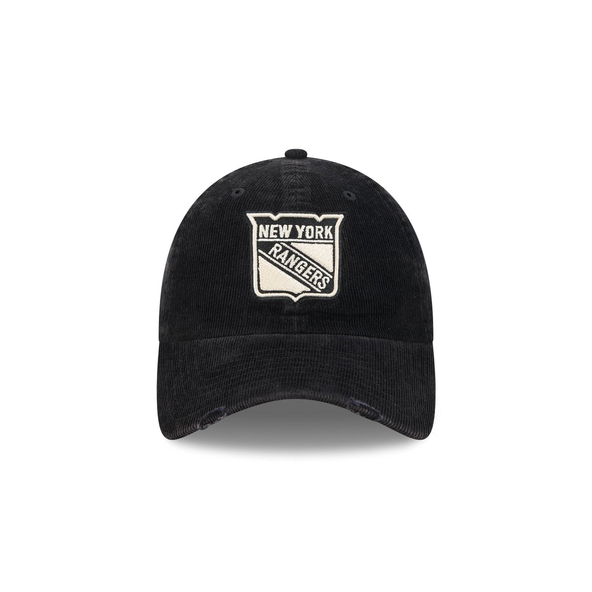 New York Rangers Washed Black Corduroy Casual Classic Adjustable Hat