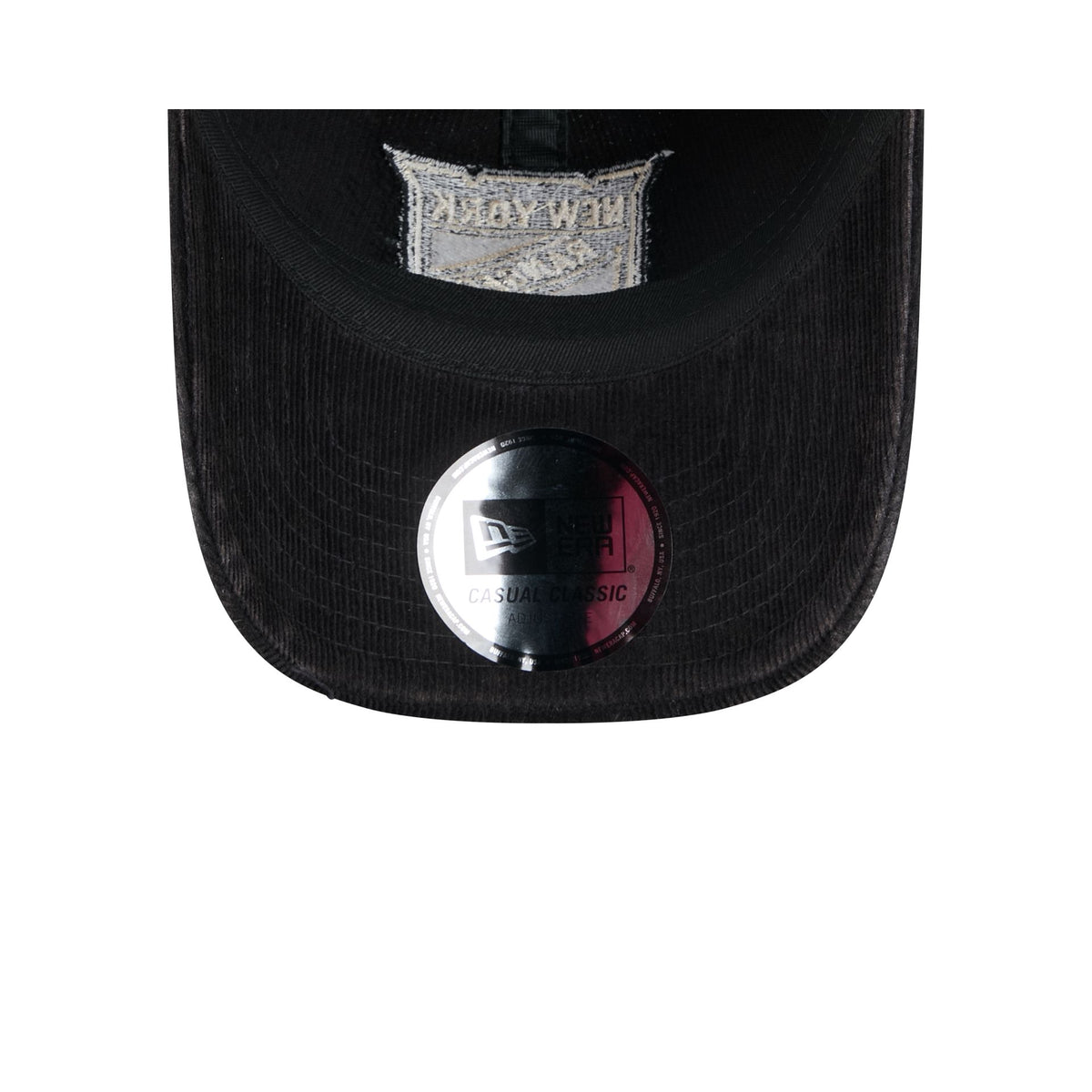New York Rangers Washed Black Corduroy Casual Classic Adjustable Hat