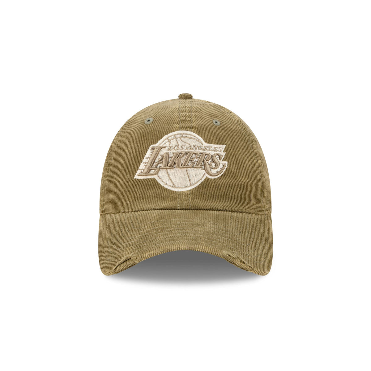 Los Angeles Lakers Washed New Olive Corduroy Casual Classic Adjustable Hat