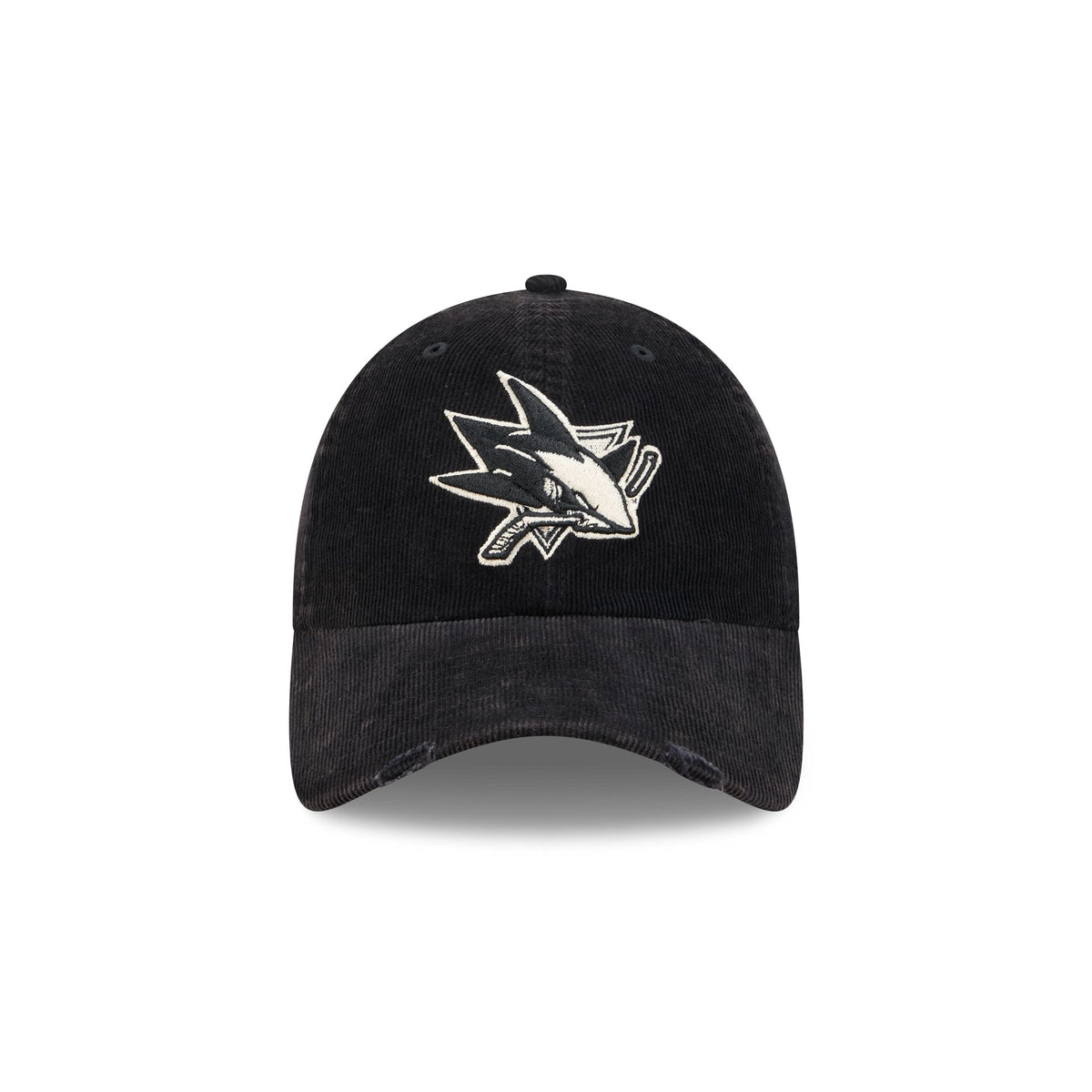 San Jose Sharks Washed Black Corduroy Casual Classic Adjustable Hat