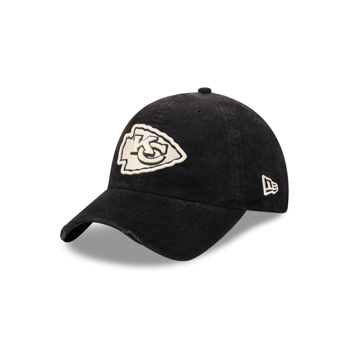 Kansas City Chiefs Washed Black Corduroy Casual Classic Adjustable Hat