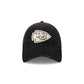 Kansas City Chiefs Washed Black Corduroy Casual Classic Adjustable Hat