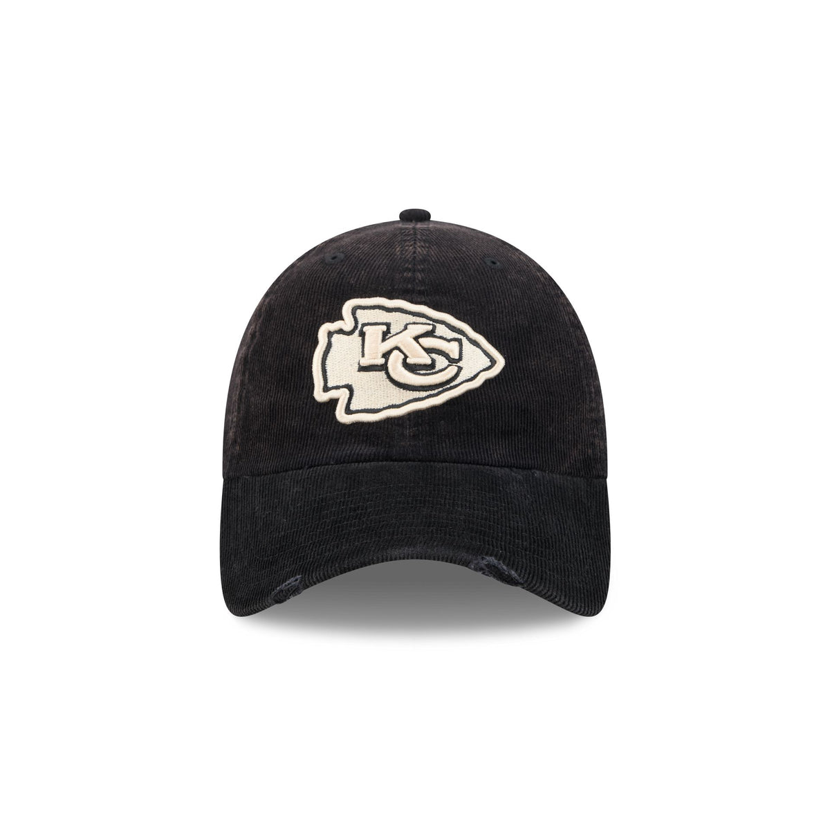 Kansas City Chiefs Washed Black Corduroy Casual Classic Adjustable Hat