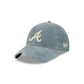Atlanta Braves Washed Slate Blue Corduroy Casual Classic Adjustable Hat