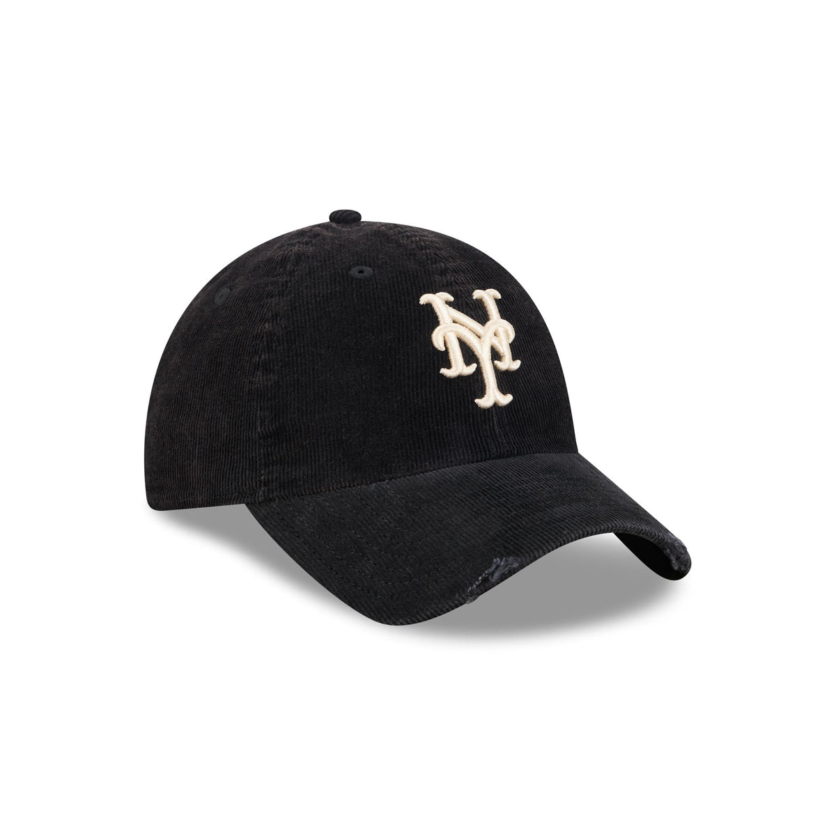 New York Mets Washed Black Corduroy Casual Classic Adjustable Hat