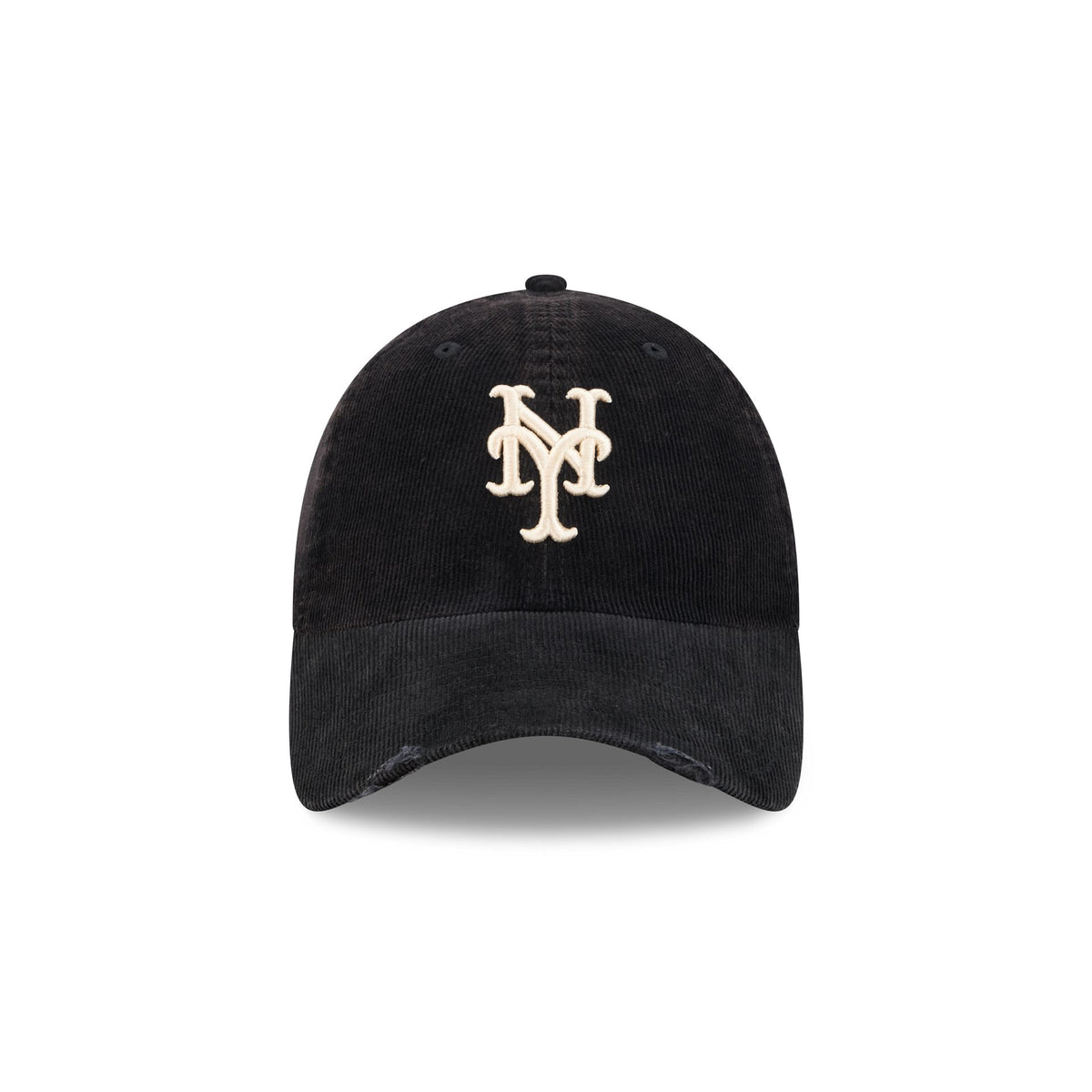New York Mets Washed Black Corduroy Casual Classic Adjustable Hat